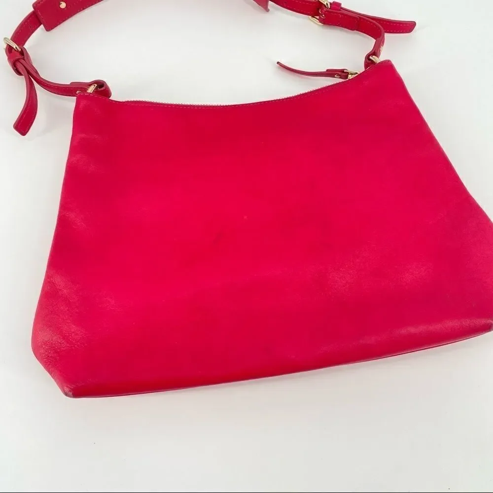 Kate spade raspberry leather tote shoulder bag‎